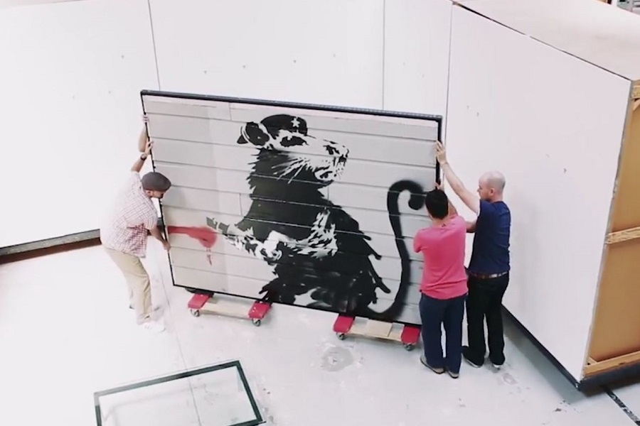 Saving Banksy artwork in storage